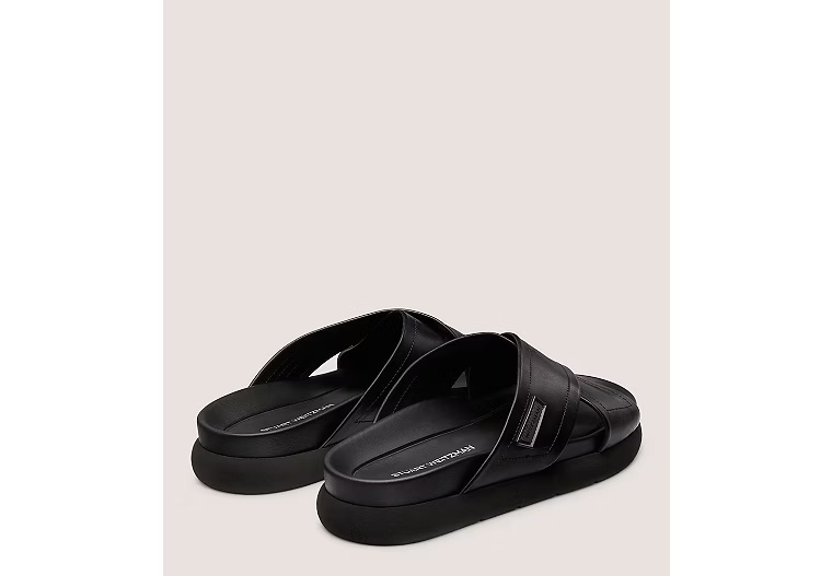 SW FLEX CRISSCROSS SPORT SLIDE - Leather/Black