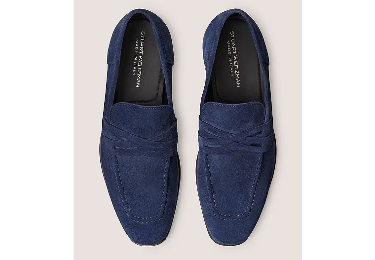 SIMON CRISSCROSS LOAFER - Suede/Blue