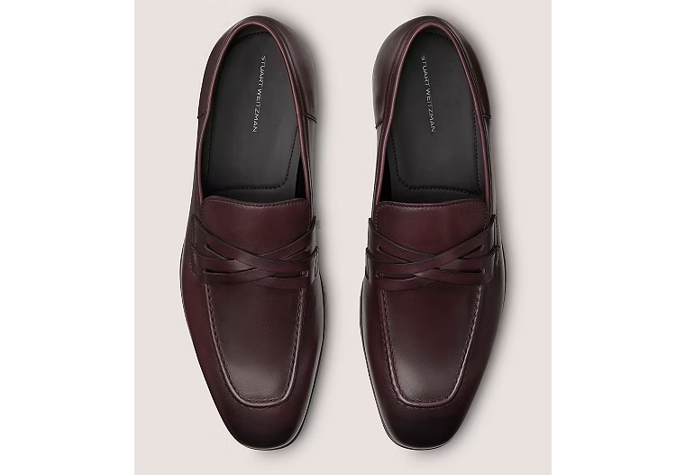 SIMON CRISSCROSS LOAFER - Leather/Bordo
