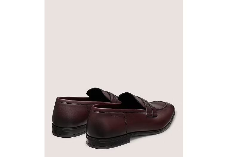 SIMON CRISSCROSS LOAFER - Leather/Bordo