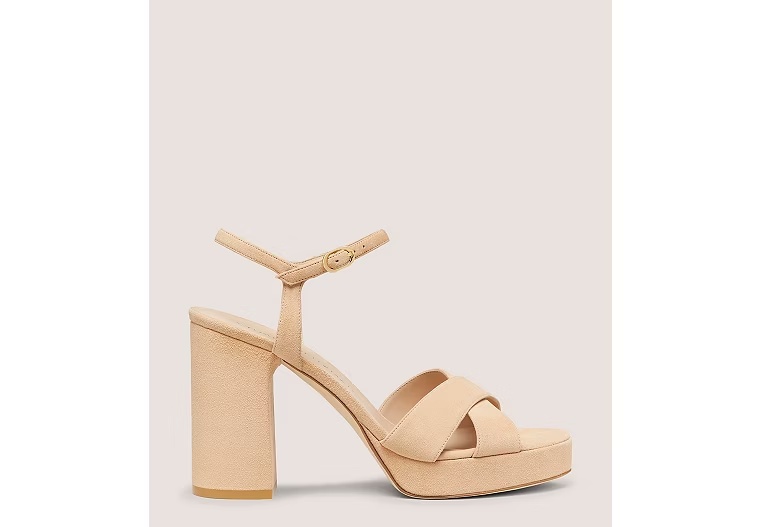 DAYNA PLATFORM SANDAL - Suede/Adobe Beige