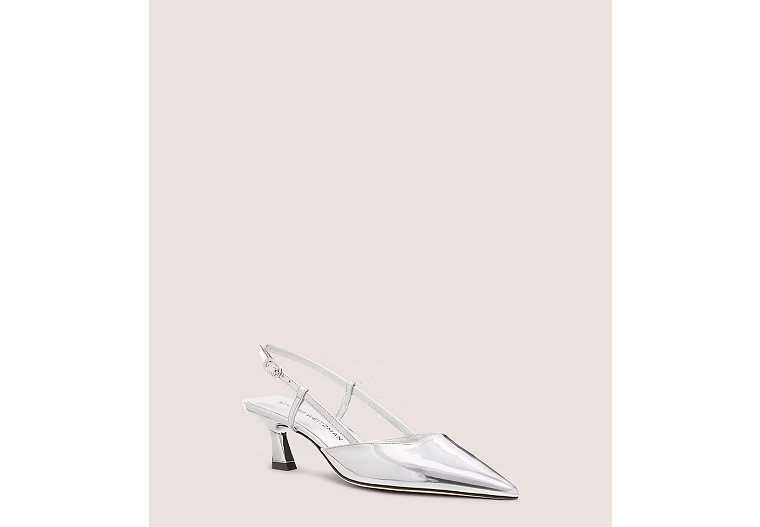 VINNIE 50 SLINGBACK - Specchio leather/Silver