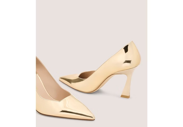 VINNIE 85 PUMP - Specchio leather/Platino Gold