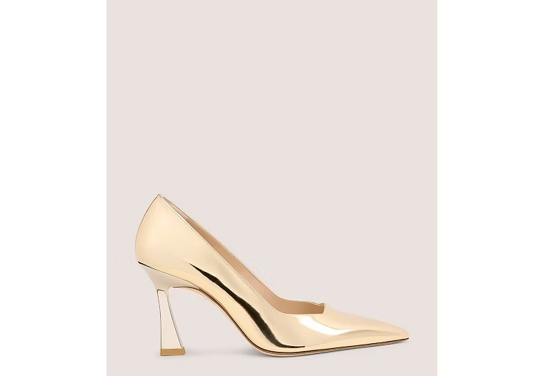 VINNIE 85 PUMP - Specchio leather/Platino Gold