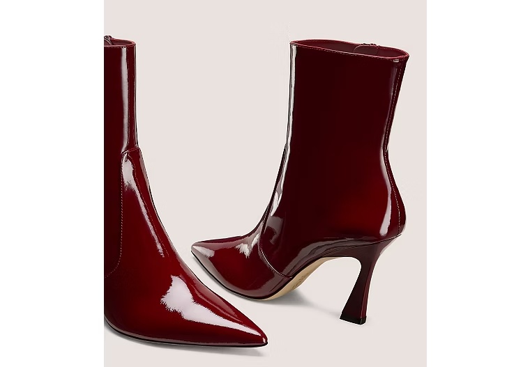 VINNIE ZIP BOOTIE 85 - Patent leather/Rosewood