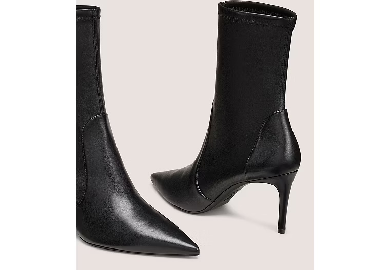 STUART POWER BOOTIE 75 - Stretch Nappa Leather/Black