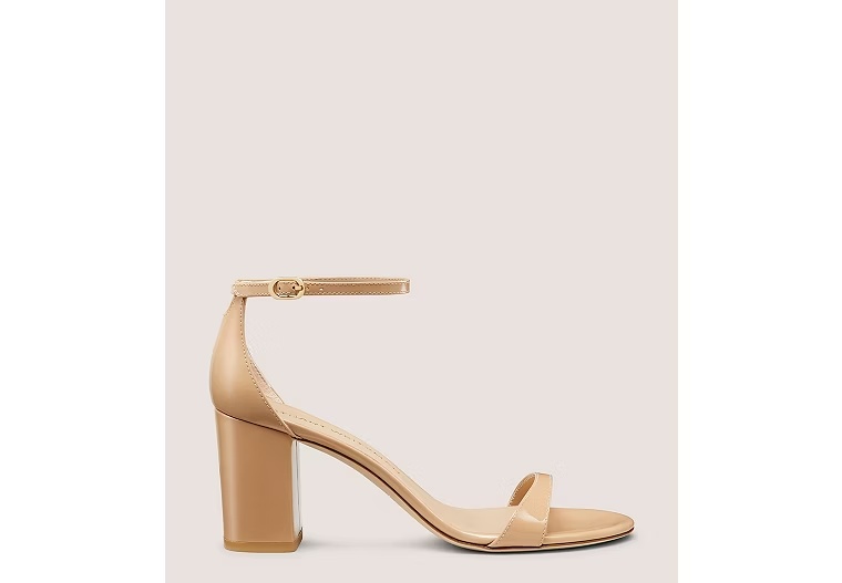 NUDIST BLOCK 75 - Patent leather/Adobe Beige