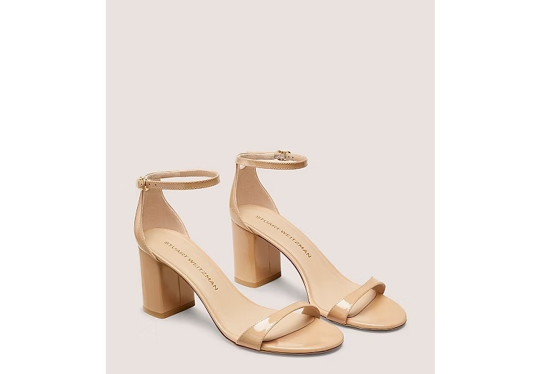 NUDIST BLOCK 75 - Patent leather/Adobe Beige