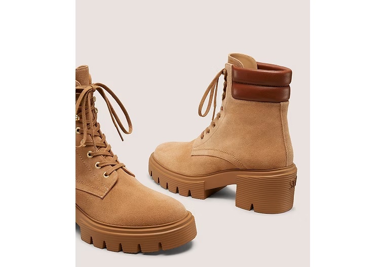 SOHO LACE-UP BOOTIE - New Camel & Bridle Brown