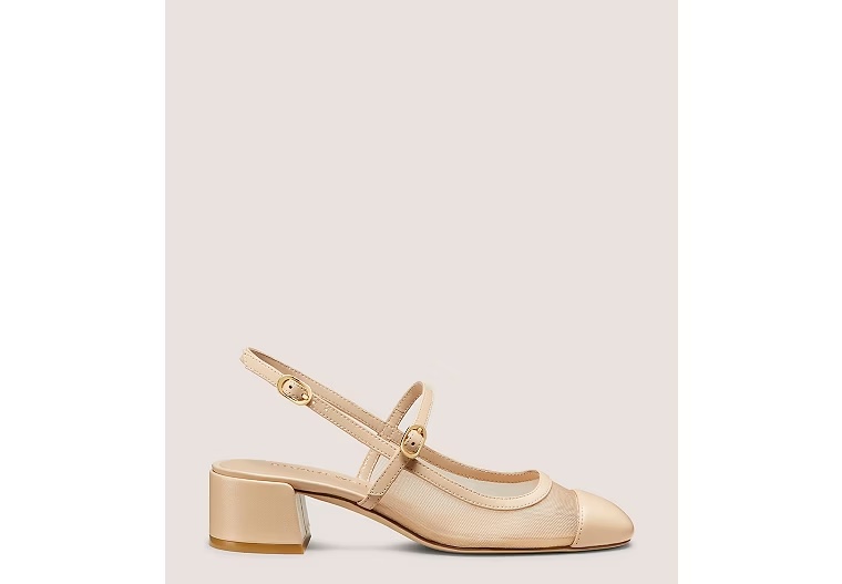 3617-MAEVE-MARY-JANE-SLINGBACK-Mesh-Gala-Nappa-leather-Barely-Beige-3.jpg MAEVE MARY JANE SLINGBACK - Mesh Gala & Nappa leather/Barely Beige