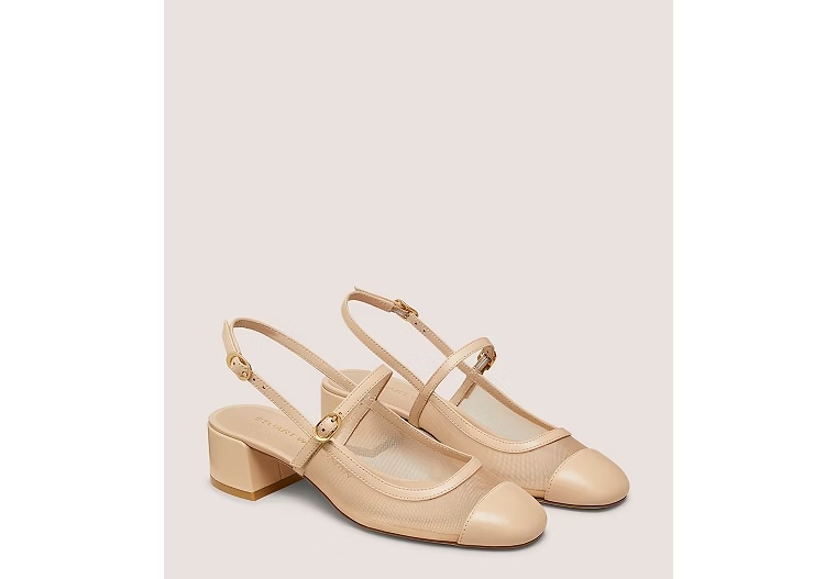 3617-MAEVE-MARY-JANE-SLINGBACK-Mesh-Gala-Nappa-leather-Barely-Beige-4.jpg MAEVE MARY JANE SLINGBACK - Mesh Gala & Nappa leather/Barely Beige