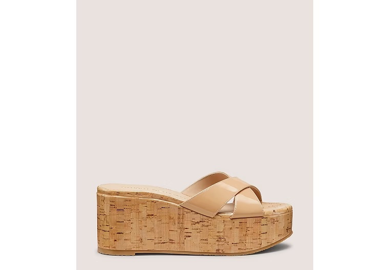 3693-DAYNA-WEDGE-SLIDE-Patent-Leather-Lacquered-Cork-Adobe-Beige-3.jpg DAYNA WEDGE SLIDE - Patent Leather & Lacquered Cork/Adobe Beige