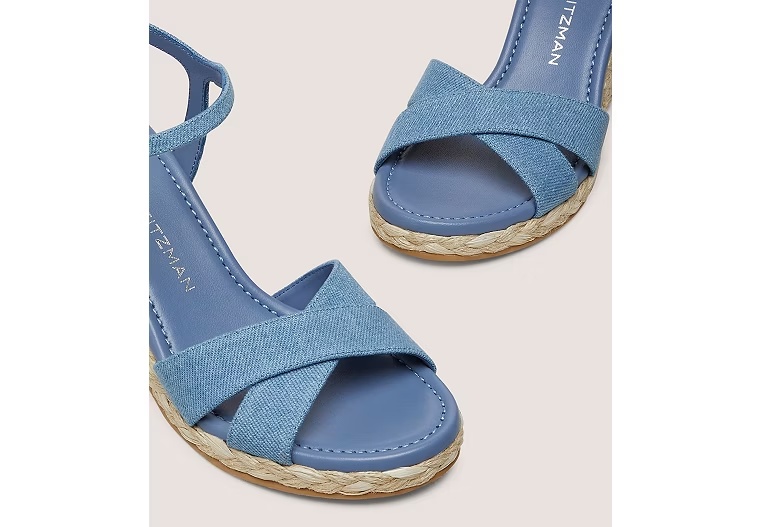 DAYNA ESPADRILLE WEDGE - Vintage Denim & Jute/Washed Blue Denim