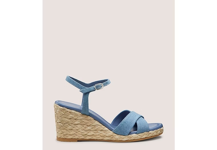 DAYNA ESPADRILLE WEDGE - Vintage Denim & Jute/Washed Blue Denim