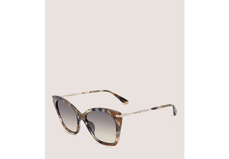 OVERSIZED CAT-EYE SUNGLASSES - Black Beige & Gold