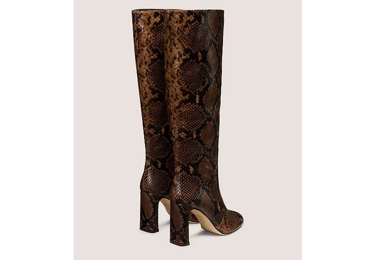 BABETTE TUBO BOOT 85 - Snake Printed Leather/Espresso