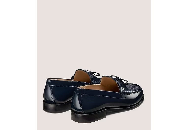 LOTTIE BOW LOAFER - Navy Blue