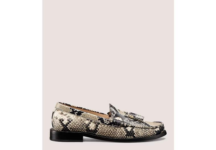 4439-LOTTIE-TASSEL-LOAFER-Snake-Printed-Leather-Black-White-3.jpg LOTTIE TASSEL LOAFER - Snake Printed Leather/Black & White