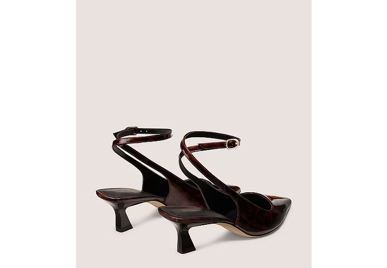 VINNIE 50 STRAP PUMP - Gloss Tortoise/Dark Brown