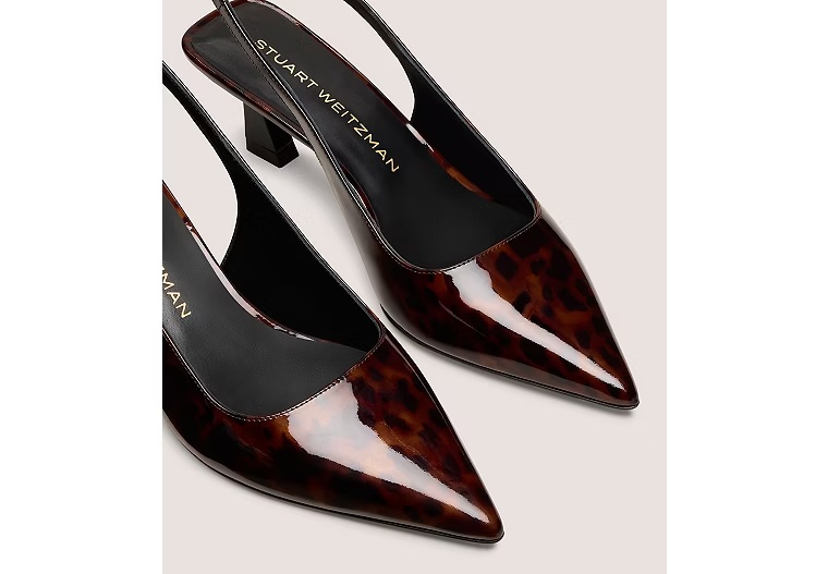 VINNIE 50 STRAP PUMP - Gloss Tortoise/Dark Brown