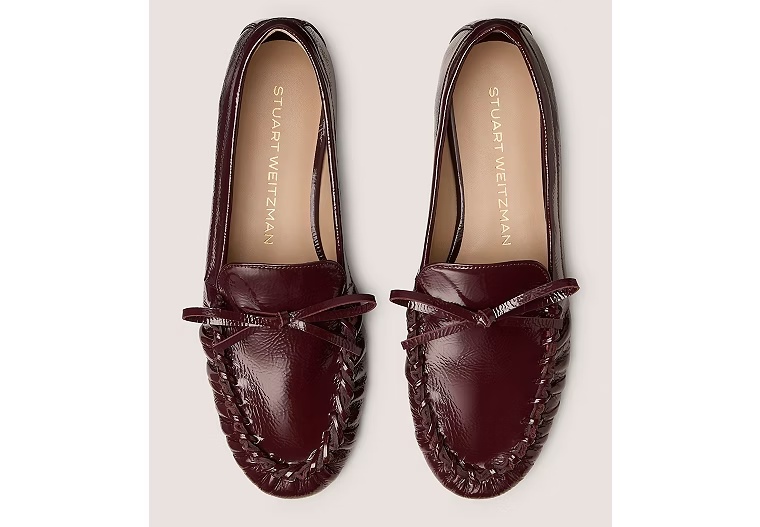 BRITT BOW LOAFER - Crinkled Patent Leather/Boysenberry
