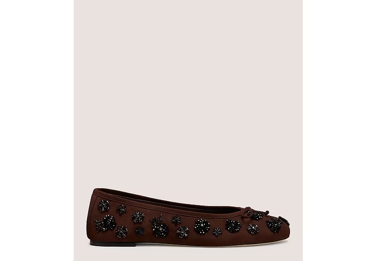 5103-PRIMA-BOW-BALLET-Jasmine-Embroidered-Suede-Walnut-Black-3.jpg PRIMA BOW BALLET - Jasmine Embroidered Suede/Walnut & Black