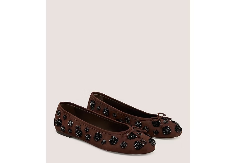 5103-PRIMA-BOW-BALLET-Jasmine-Embroidered-Suede-Walnut-Black-4.jpg PRIMA BOW BALLET - Jasmine Embroidered Suede/Walnut & Black