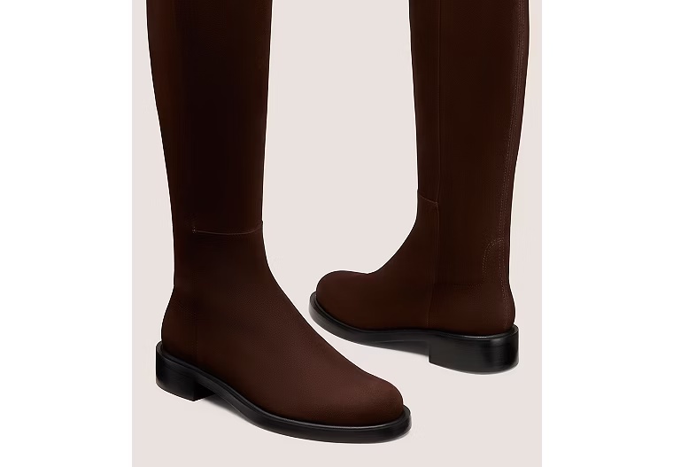 5050 GISELE KNEE-HIGH BOOT - Suede/Walnut & Black