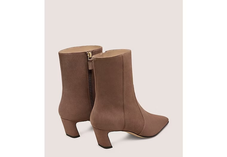 STASSI ZIP BOOTIE 50 - Suede/Taupe