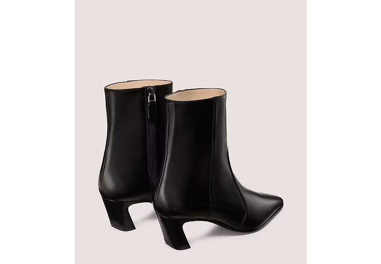 STASSI ZIP BOOTIE 50 - Nappa Leather/Black