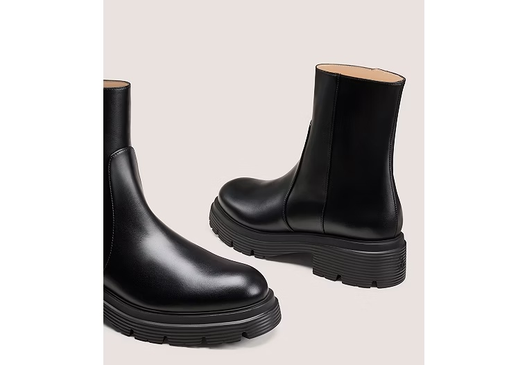 HUDSON LITE ZIP BOOTIE - Smooth Leather/Black