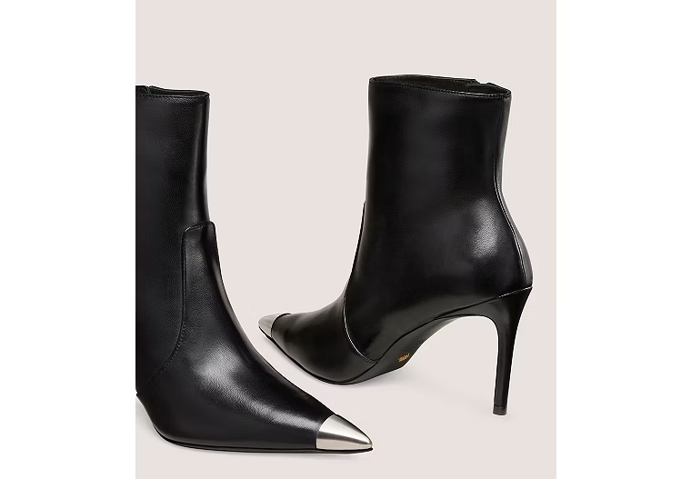 STUART CAPSIZE 85 ZIP BOOTIE - Black & Brushed Gunmetal