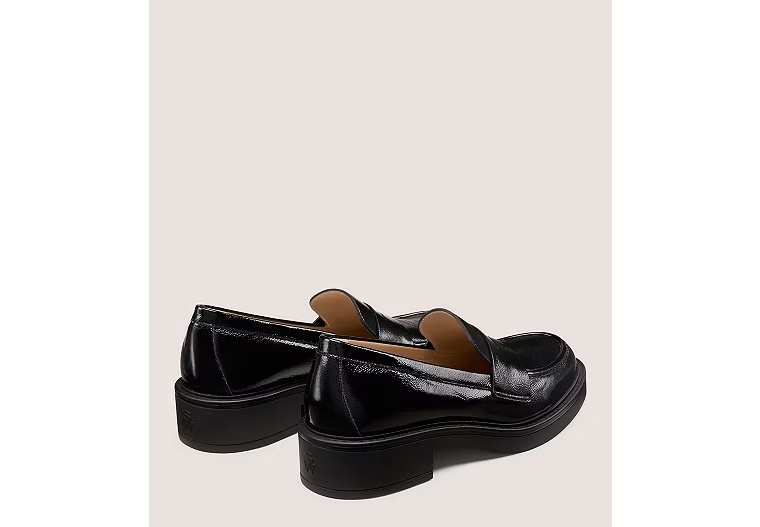 CELIA LITE LOAFER - Crinkled Patent Leather/Black