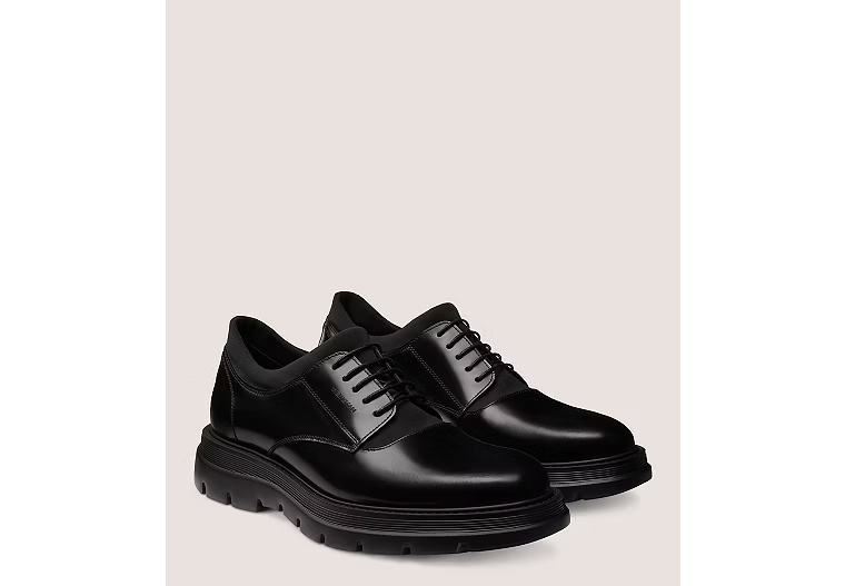 601-SW-CLUB-LA-DERBY-Brushed-Leather-Fabric-Black-4.jpg SW CLUB LA DERBY - Brushed Leather & Fabric/Black