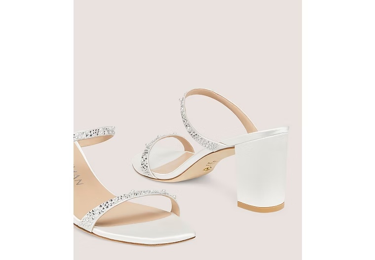 ROYALE PEARL 75 BLOCK SLIDE - Satin/White