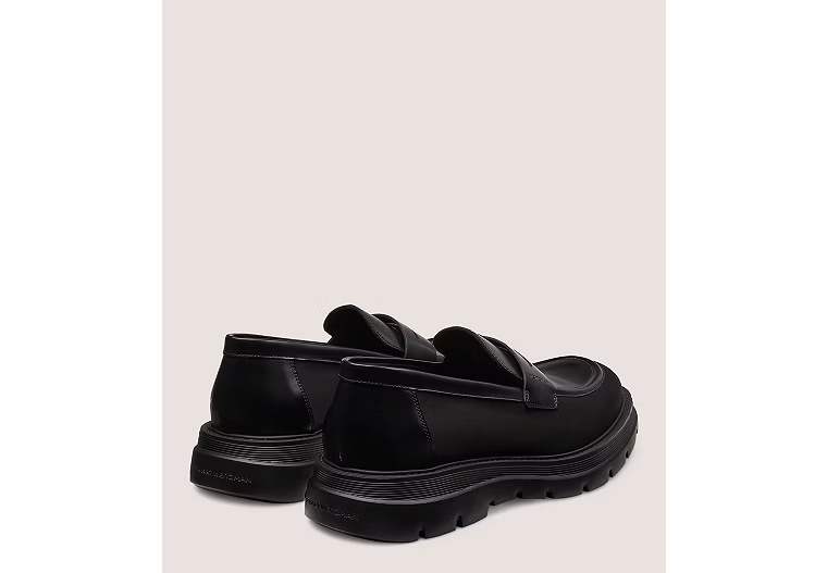 SW CLUB LA PENNY LOAFER - Brushed Leather & Fabric/Black