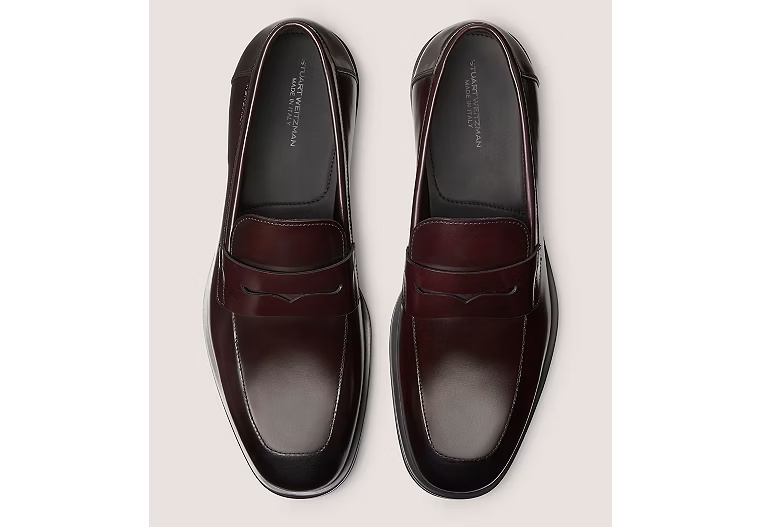 SW CLUB CLASSIC PENNY LOAFER - Brushed Leather/Burgundy