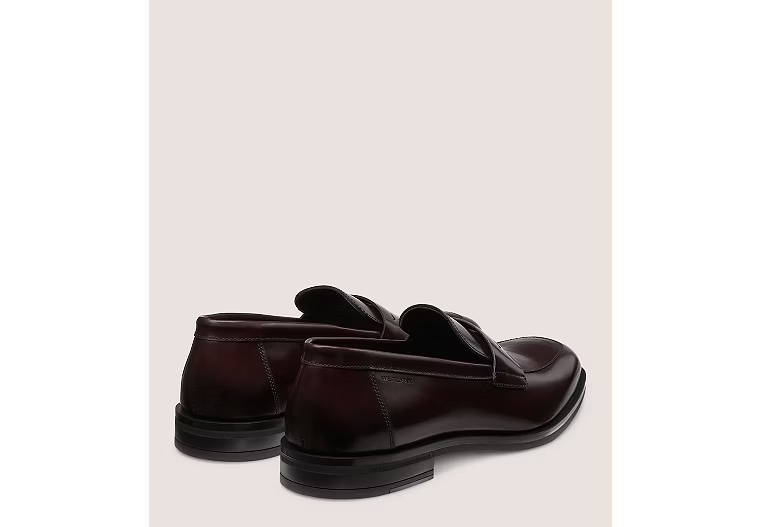 SW CLUB CLASSIC PENNY LOAFER - Brushed Leather/Burgundy